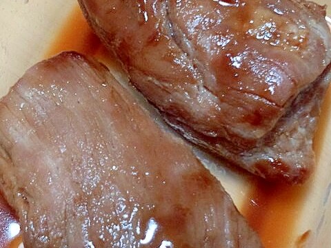 レンジで簡単☆食欲そそるニンニク煮豚